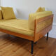 Daybed vintage 1960 chêne et rotin