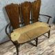 High-backed stepladder-type bench attributed to GALLÉ Emile (1846-1904), circa 1880-1890