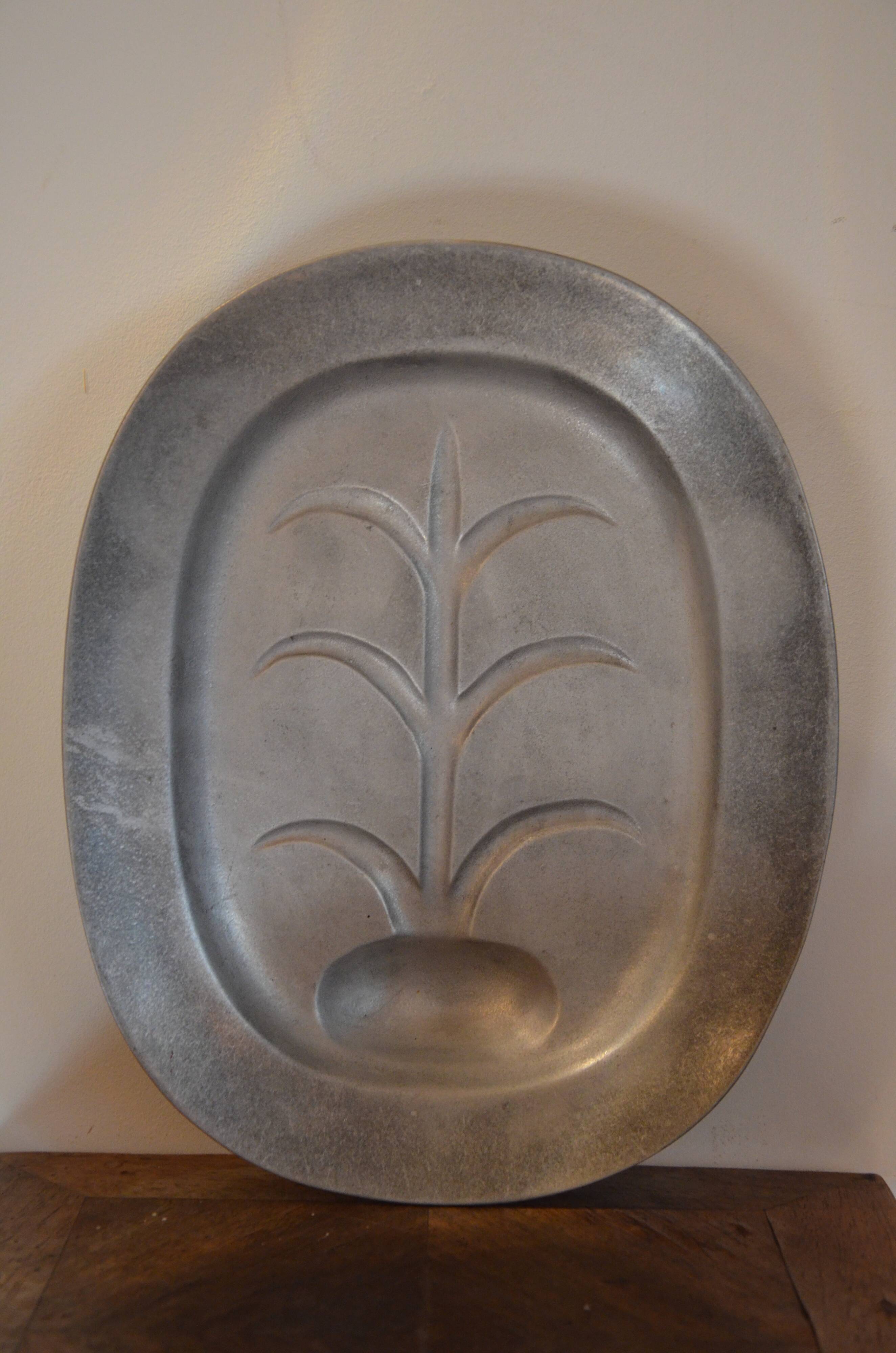 Vintage pewter dish