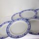 6 flat plates from the Boch Frères La Louvière porcelain model Dina