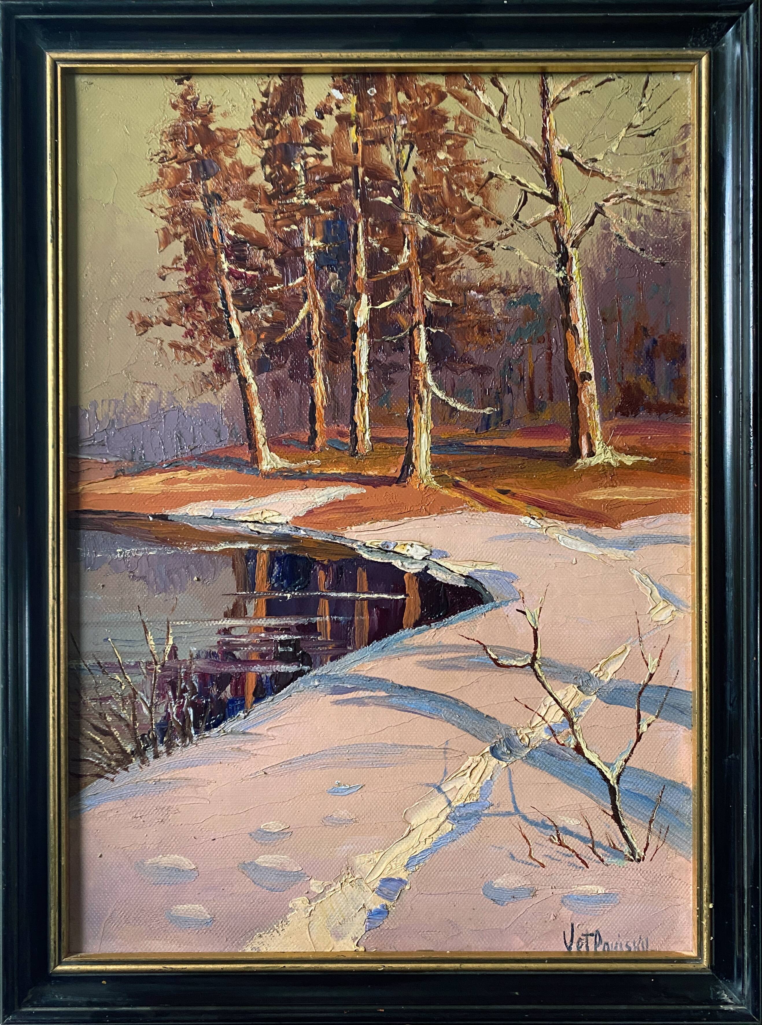 Russian school painting oil on canvas signed