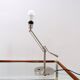 Pair of brushed steel table lamps with adjustable tilt - United Kingdom