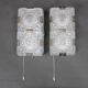 Pair of mid-century Czech glass wall lights by Kamenický Šenov