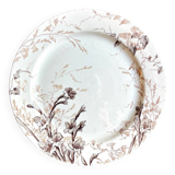 Ironware cake plate from Creil and Montereau, "Glaïeul" service