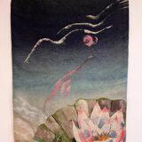 1970s design handmade wool tapestry - Czechoslovakia