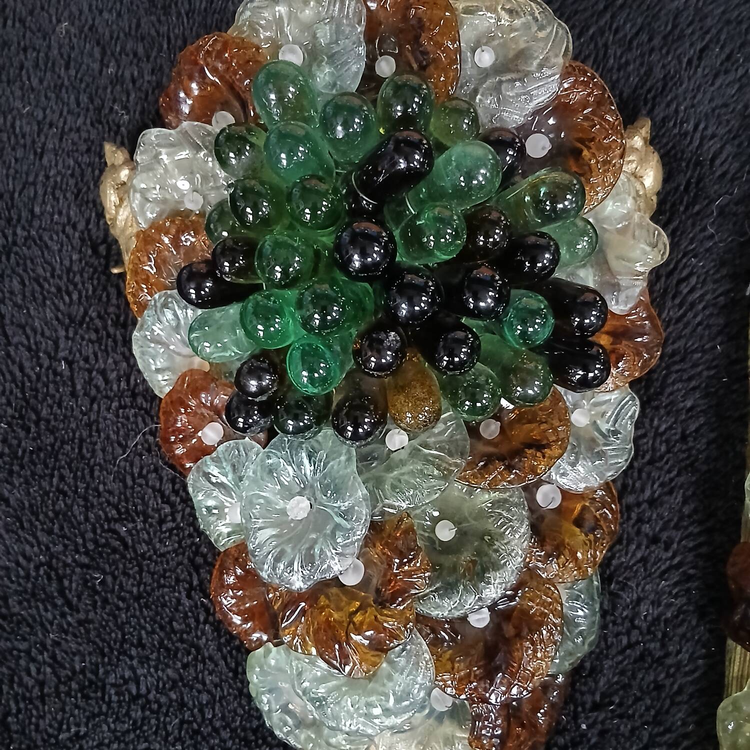 Appliques en bronze et verre de Murano