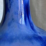 Grand vase Grés flammé bleu vintage 1930