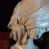 Enamelled cast iron bust, 19th century