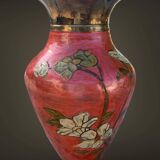 Cloisonné enamel vase with floral decoration from India
