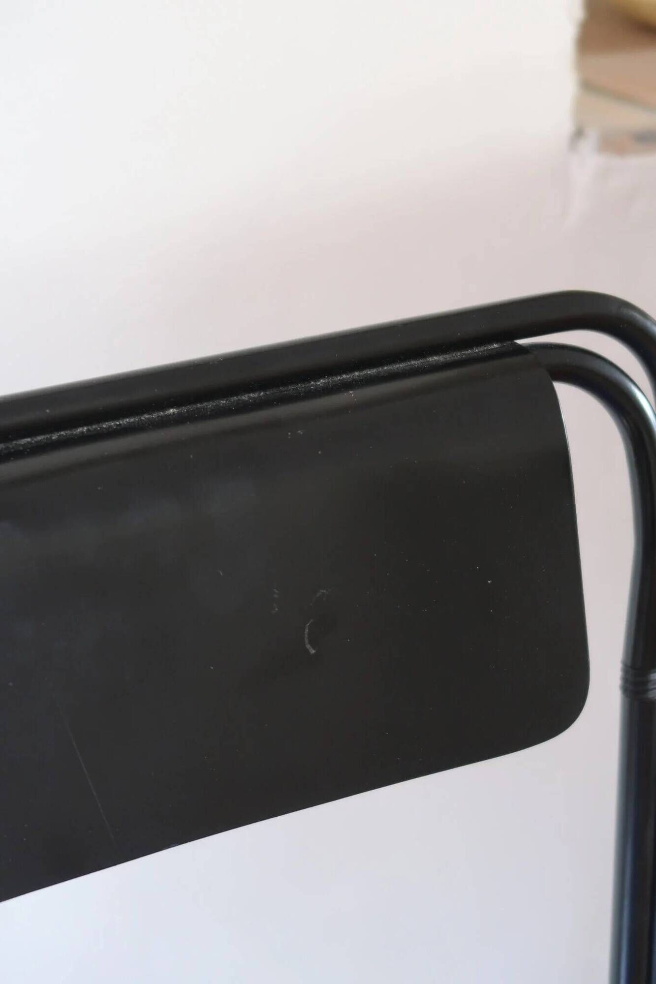 Chair Kaa by Francesco Soro, blue lacquered metal, 1980s