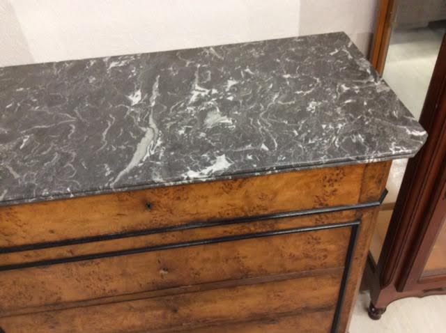 Chest of drawers 4 drawers with marble