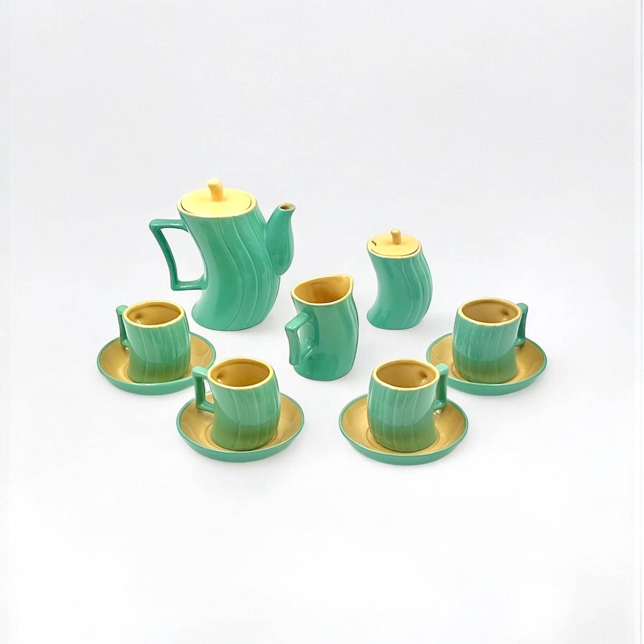 1980s Memphis Naj Oleari Coffee / Tea Set – Iosa Ghini Design Unused in Box