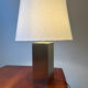 Vintage table lamp with brushed aluminium base Roche Bobois