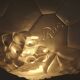 French Art Deco Ceiling Light ROS Degue Frosted Molded Glass Plafonnier