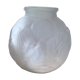 art deco vase patterns flowers opaque white moulded glass bells
