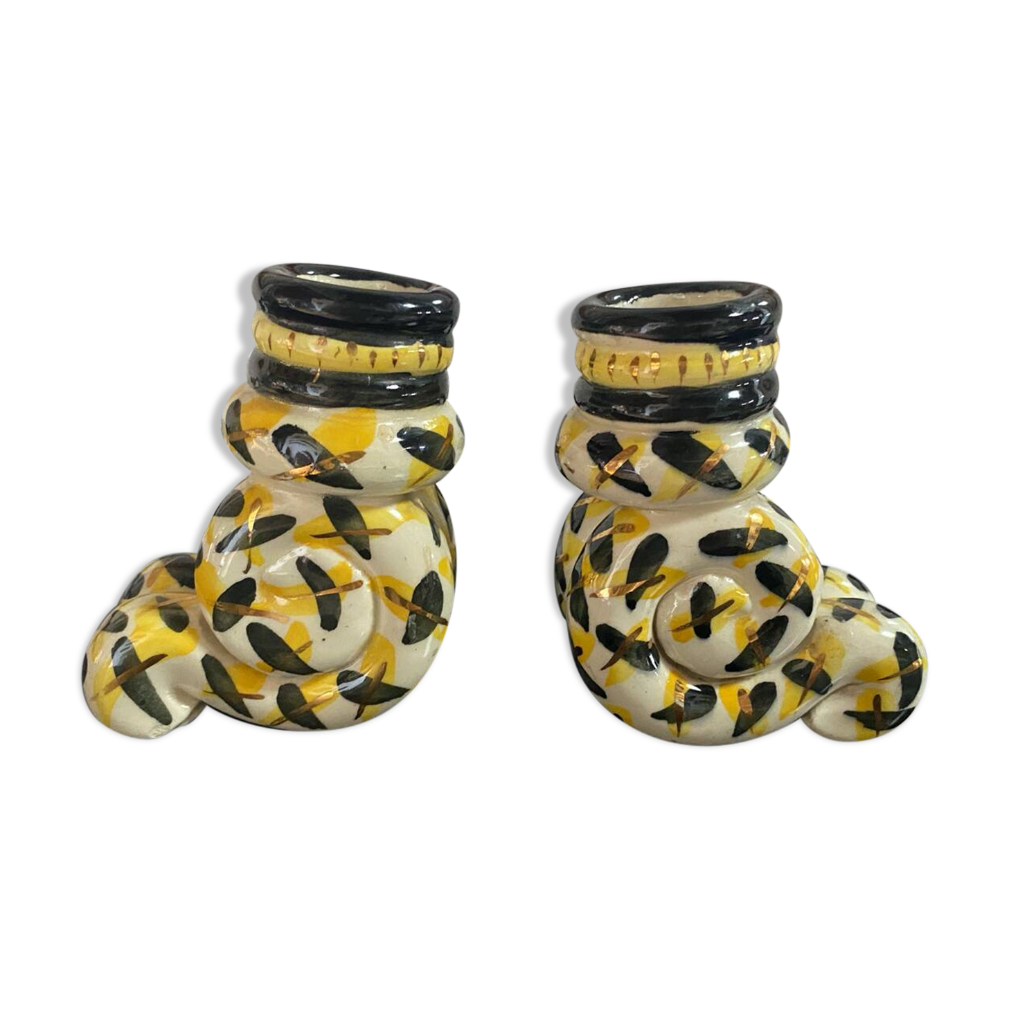 Vintage Handmade Candlestick Duo