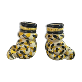 Vintage Handmade Candlestick Duo