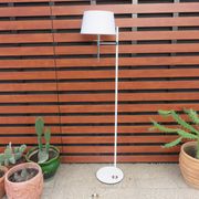 Monix Paris floor lamp in chrome brass and white lacquered metal 1960