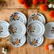 8 antique flat plates in Saint-Amand earthenware (Nord)