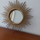 Golden wooden sun mirror