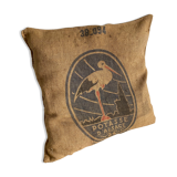 Cushion old hemp canvas "Potash d'Alsace"