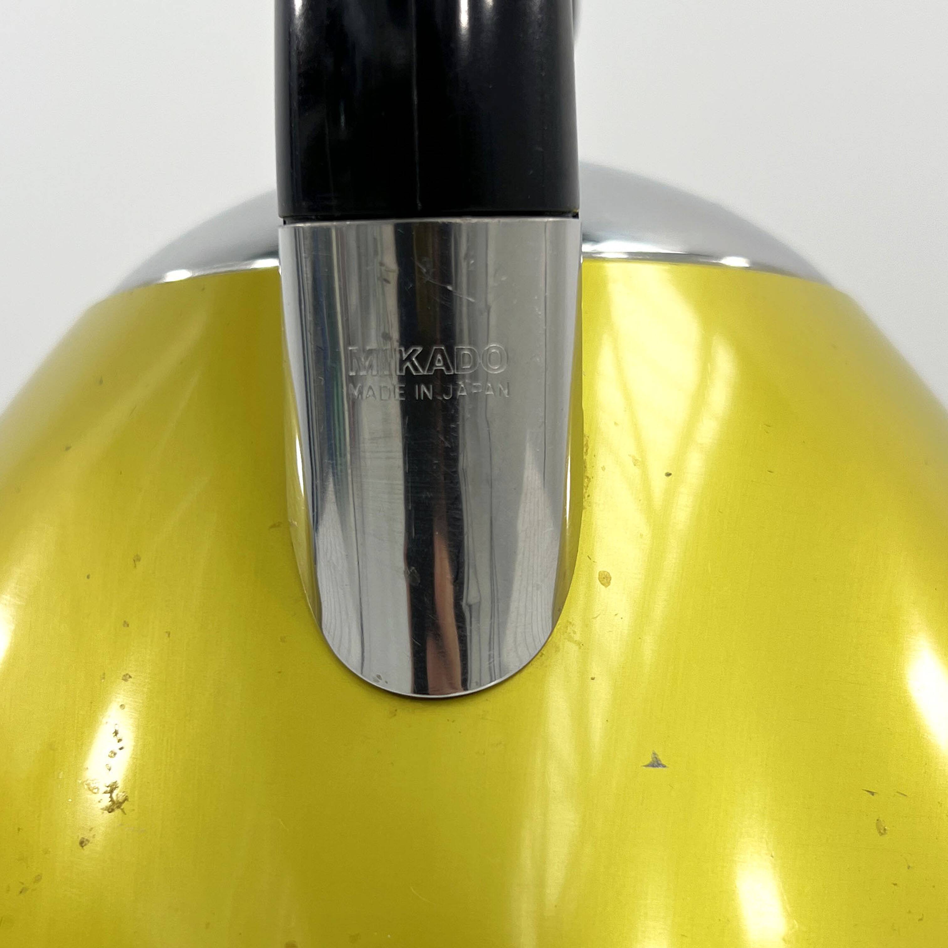 Postmodern yellow kettle by Mikado Japan, 1980