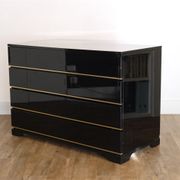 Wooden wooden dresser Laqué de Roche bobois 1970