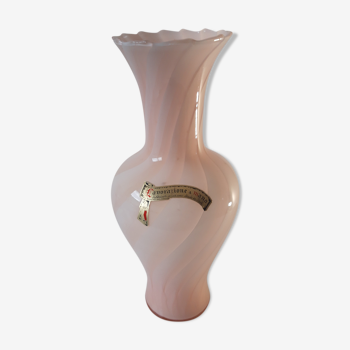 Pink opaline vase