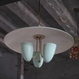 Vintage lacquered metal pendant from the 1950s, Herman Busquet for Hala.