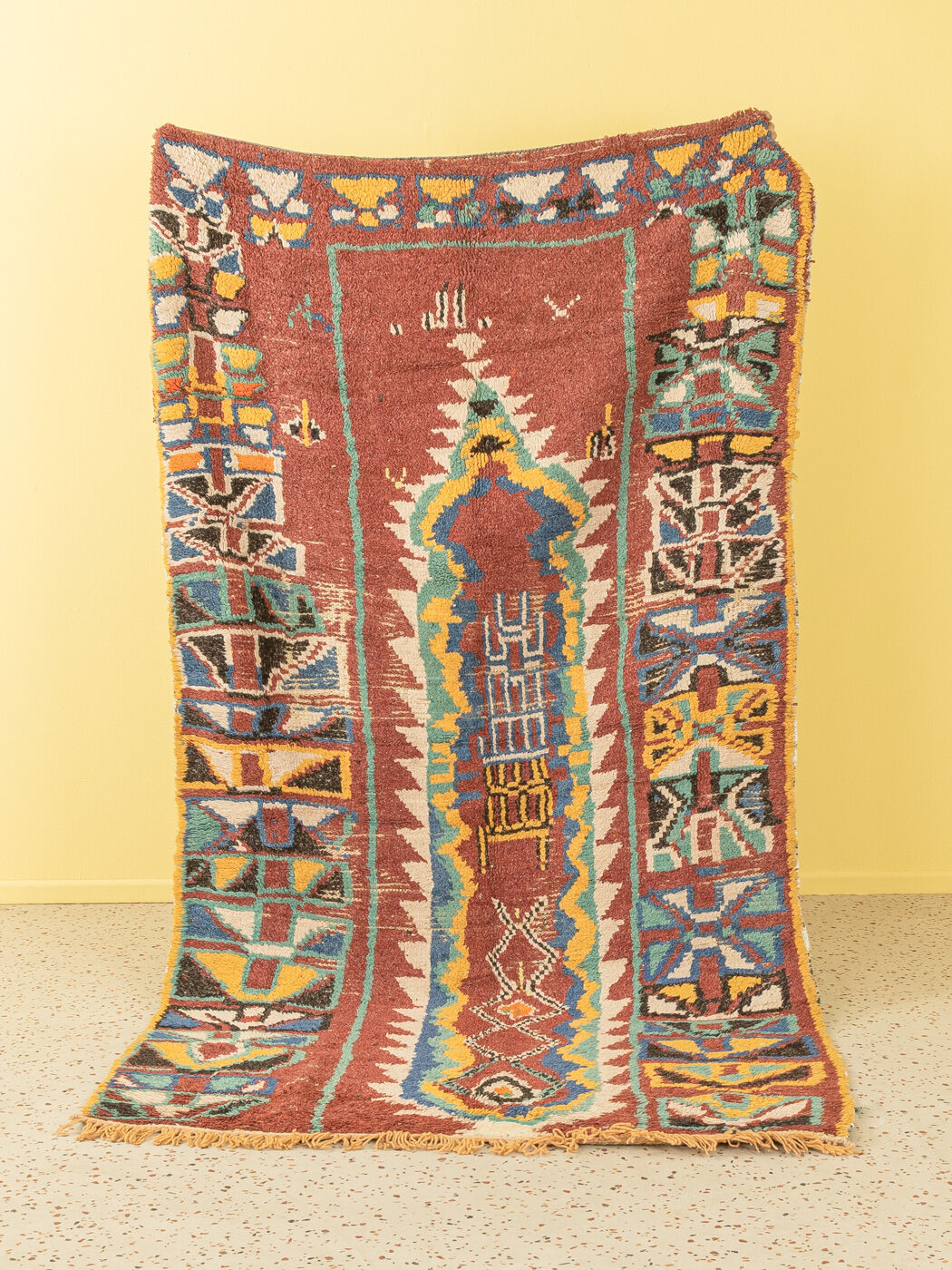 Vintage azilal, berber rug, 138 x 260