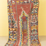 Vintage azilal, berber rug, 138 x 260