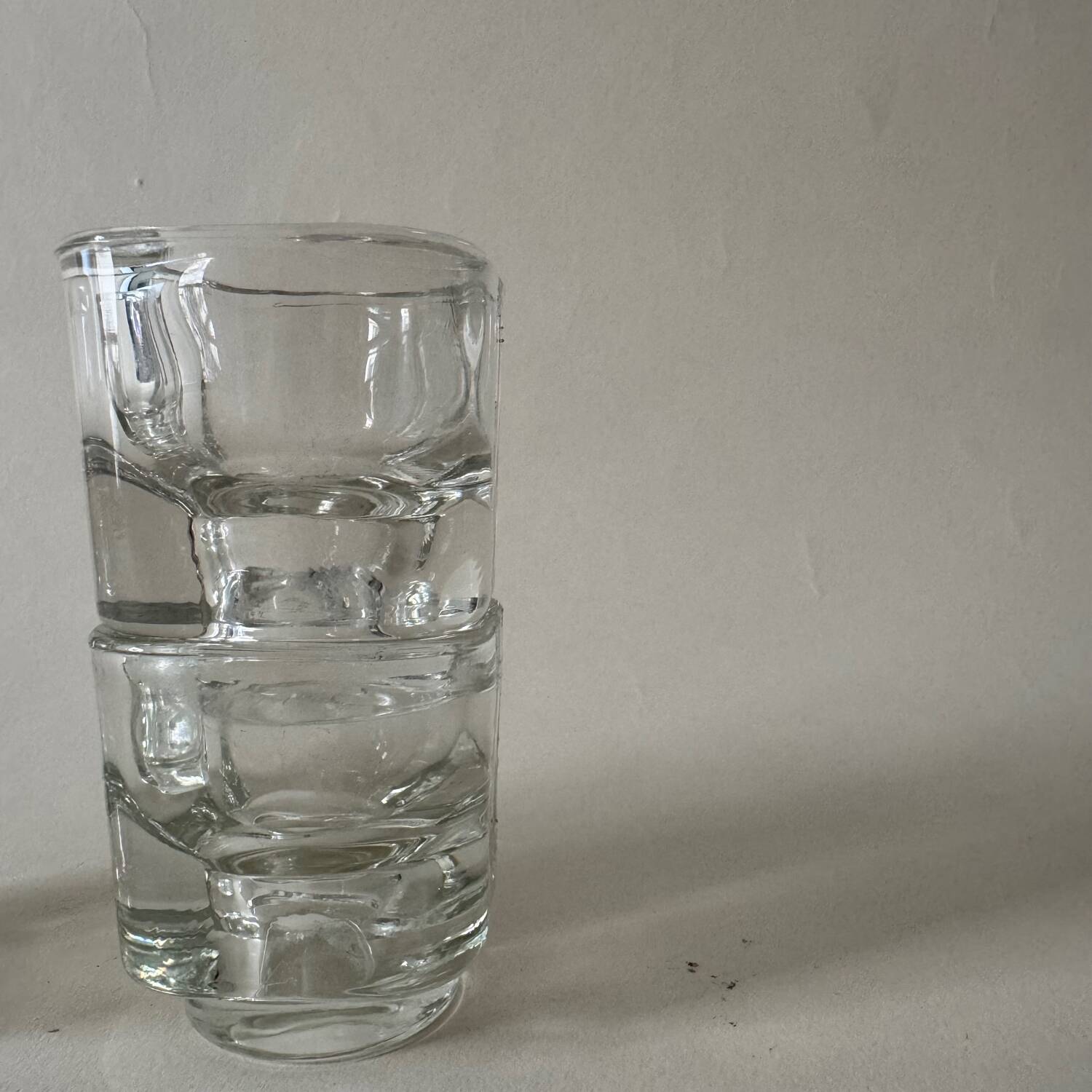 Glass candle holders by Joe Colombo for Arno Italy 1960s