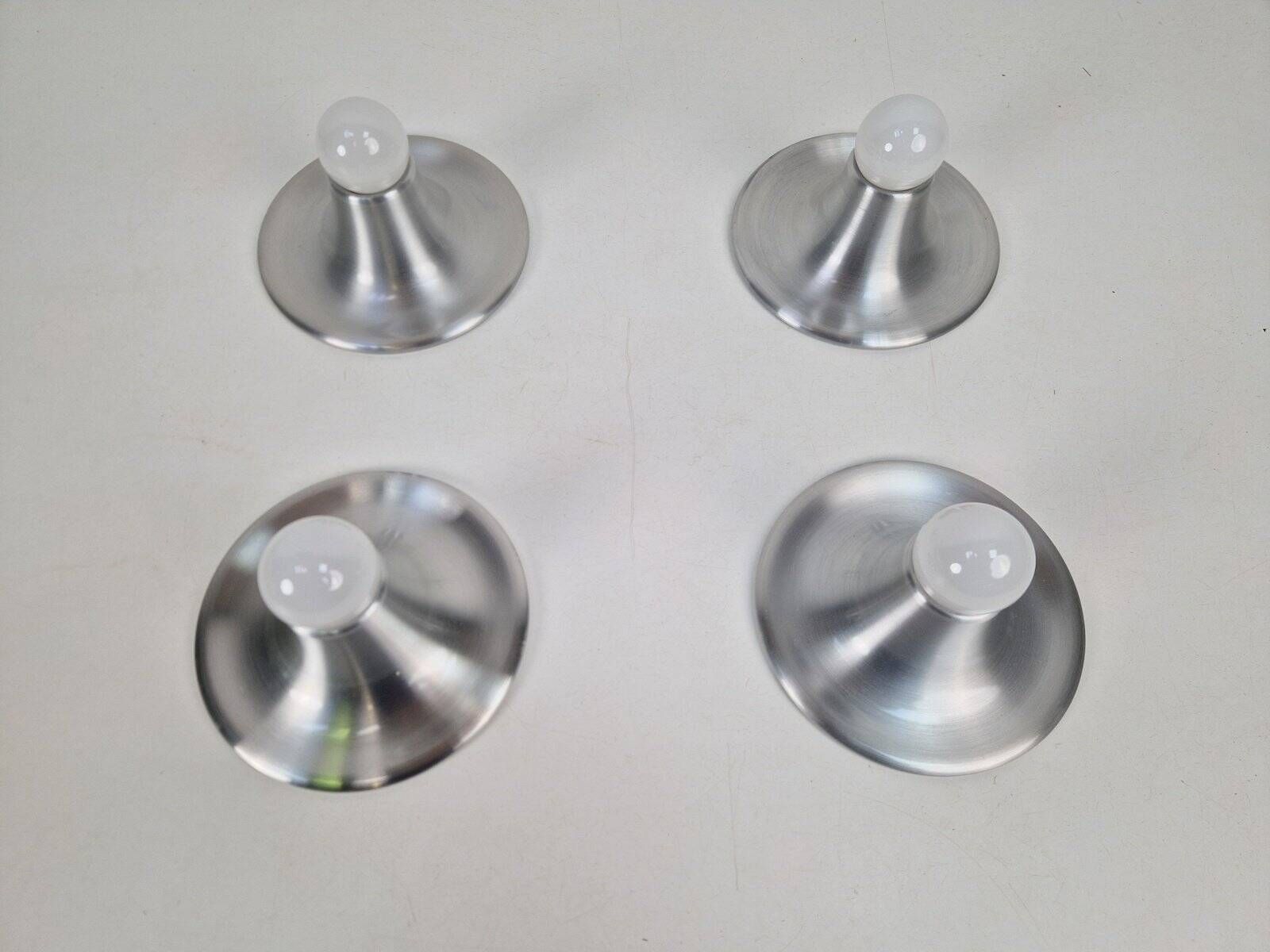 Vintage Space Age UFO Disc Wall Lamps from Targetti Sankey, 1970s, Set of 4