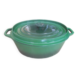 Green Invicta cast iron casserole