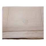 Early 20th century tablecloth with AC monogram, large size