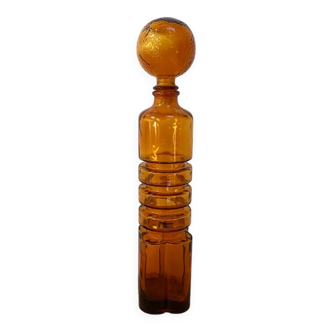 Amber carafe Empoli from the 1960s - Quatrefoil