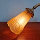Art Deco wall light in gilt bronze and satin glass, 1920s