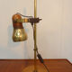 Table lamp in brass and wood 70s