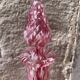 Modernist liqueur carafe clichy pink and white table art