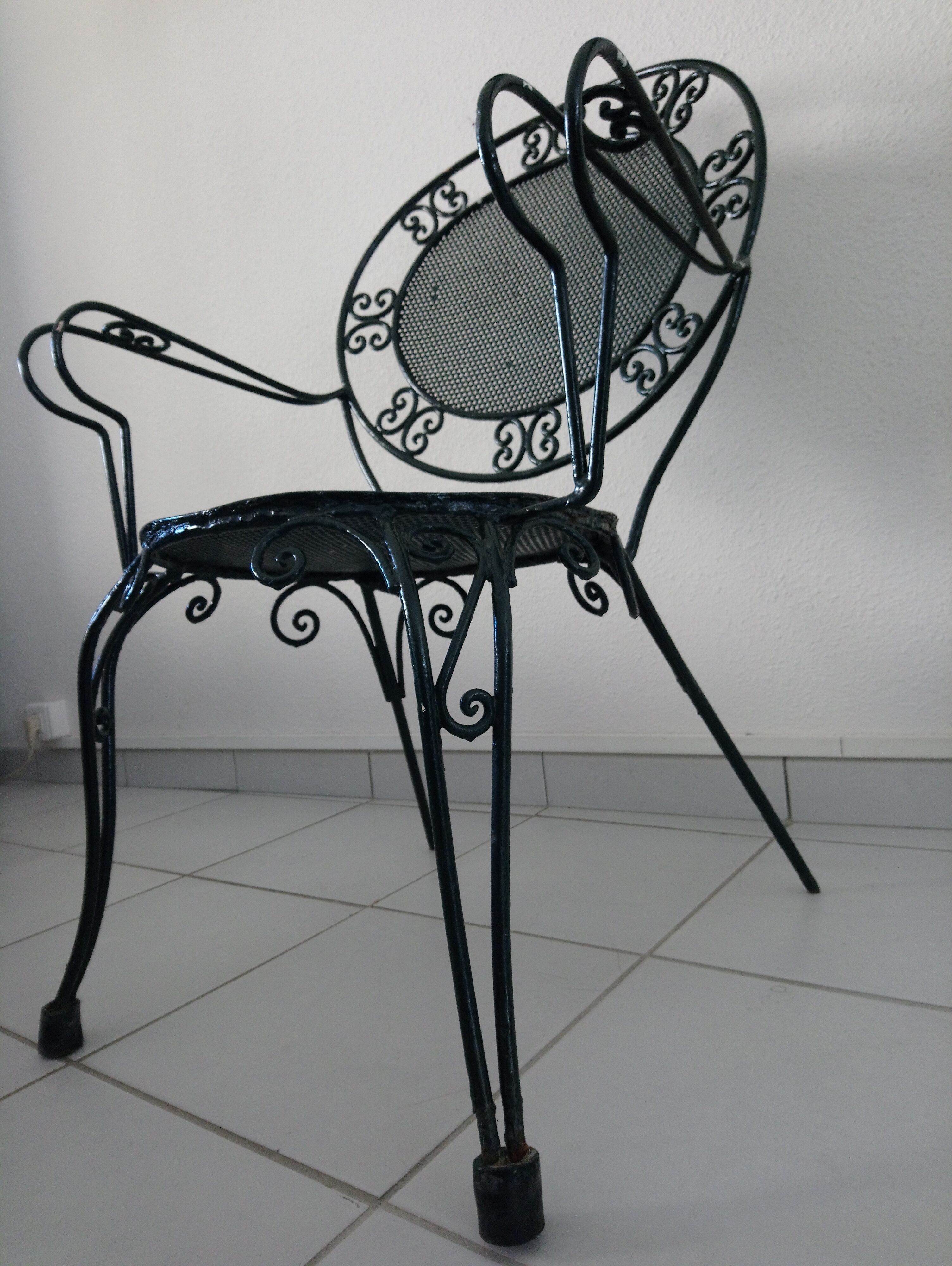 Garden set in wrought iron 60s
