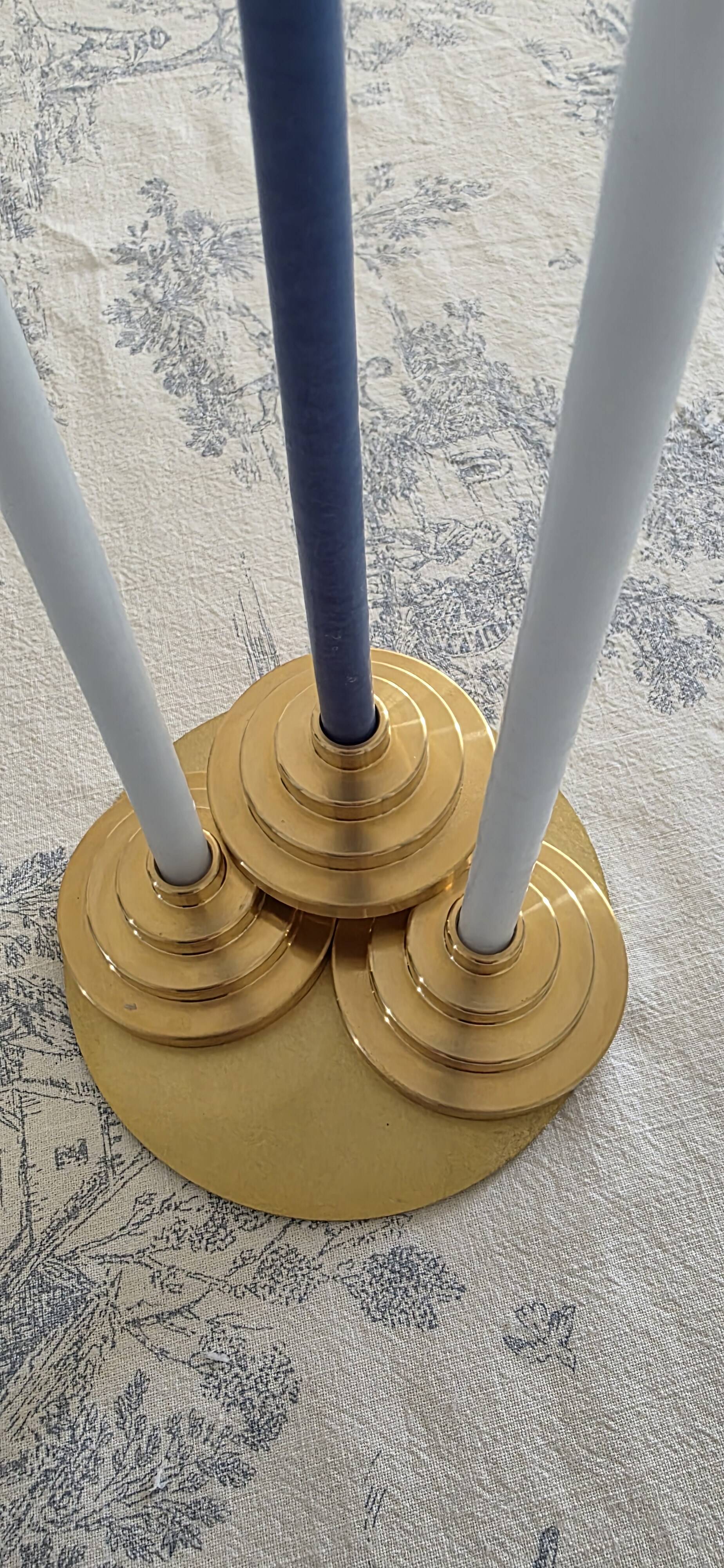 Brass candlestick Maison Pechavy