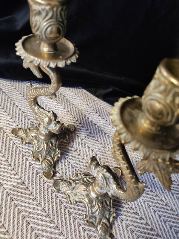 Bougeoir bronze zoomorphe