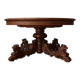 Immense Table A Allonges Style Renaissance En Noyer Massif ( 504 Cm )