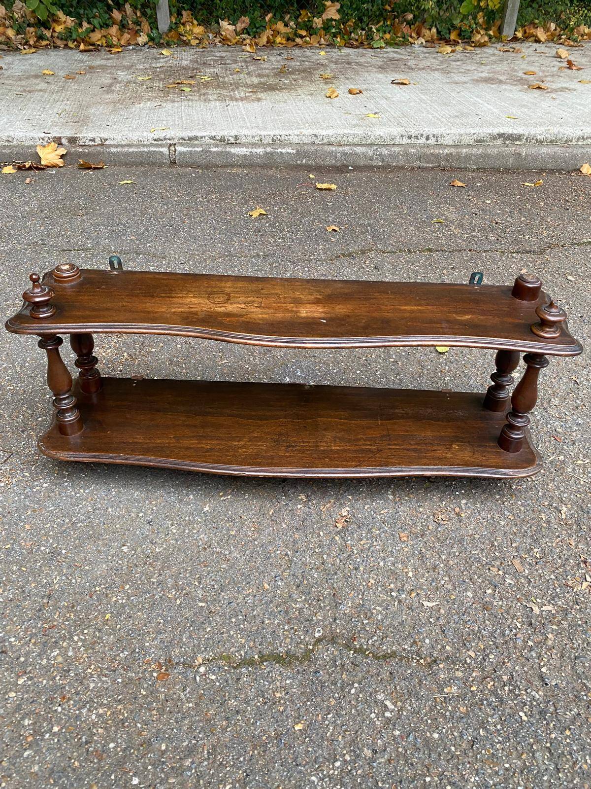 Napoleon III wall shelf in turned wood from the 19th century 80cm
