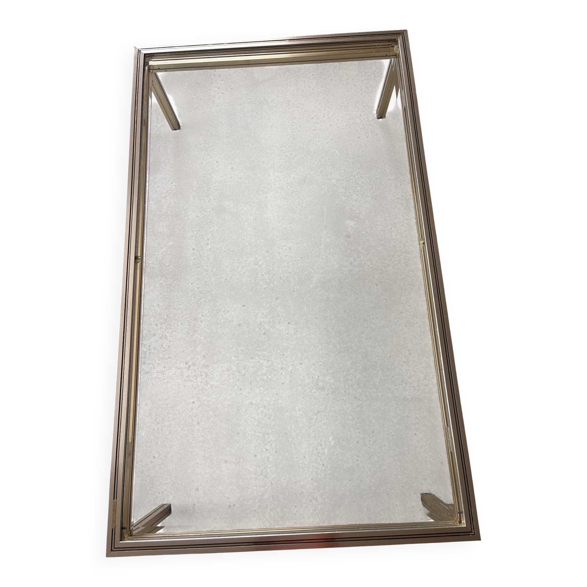 Brass/glass table designed by Pierre Vandel Paris