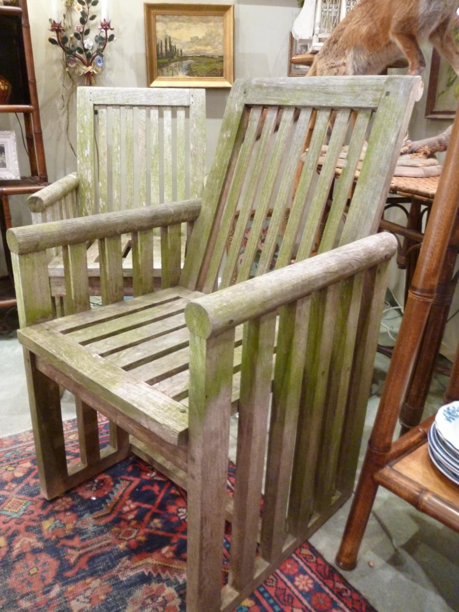 Pair of garden chairs