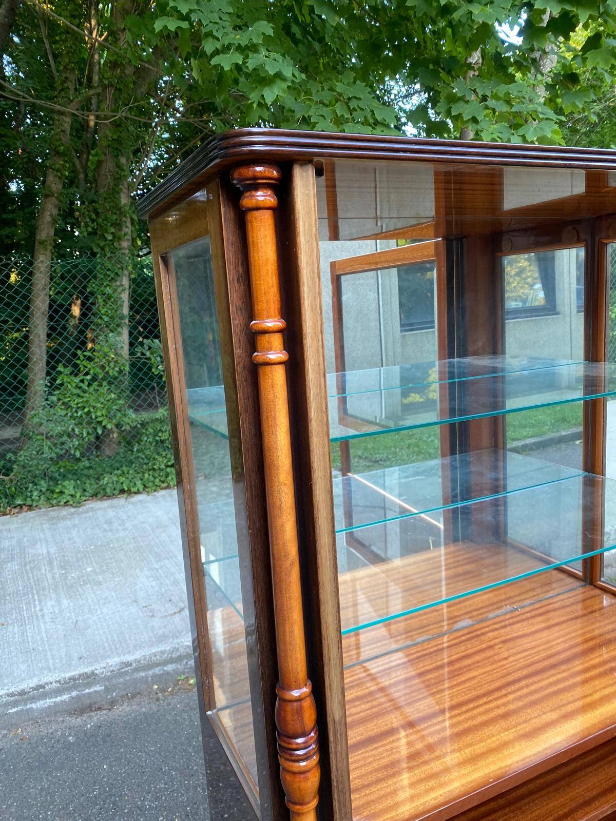 Scandinavian art deco rosewood display cabinet