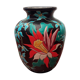 Longwy enamel vase "tropic"