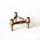 BMF Combi Leuchter Chrome Mid Century Modern Brutalist Modular Candle Holder