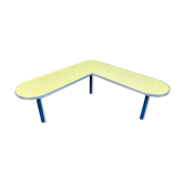 Charming formica kindergarten corner bench,